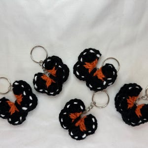 Crochet Monarch Butterfly Keychain / Purse Charm