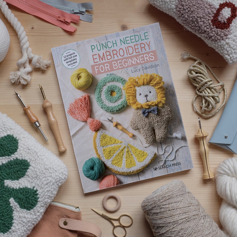 Punch needle embroidery for beginners book and kit  etsy Punch needle embroidery for beginners book and kit  etsy