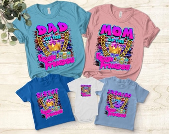 PNG de cumpleaños inspirado en princesa fresca personalizada, regalo familiar a juego, archivo de cumpleaños inspirado, archivo PNG de regalo de fiesta temática, cumpleañera