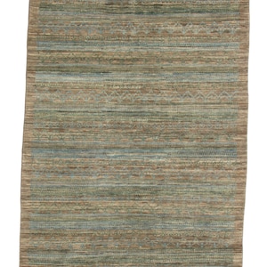 6x8 Muted Brown Gabbeh Area Rug - Afghan Hand Knotted Veg Dyed Wool Gabbeh Area Rug  - Bedroom Rug - Rugs for Living Room - Contemporary Rug