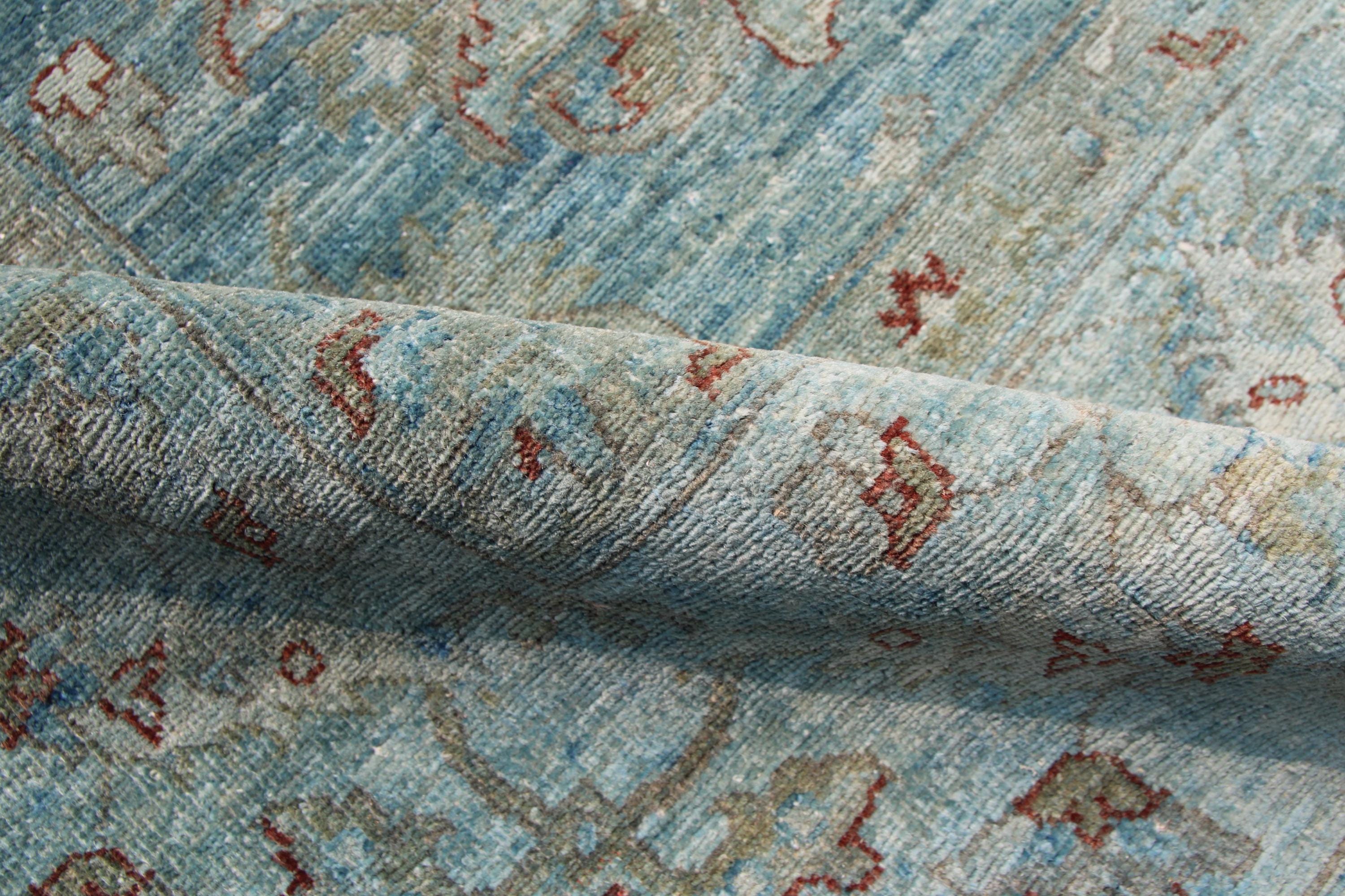 8x10 ブルーグレー オーバーダイ コルジン エリア ラグ - ブルー