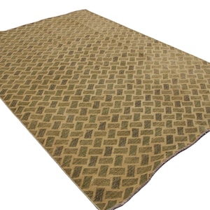 6x8 Beige Pattern Gabbeh Area Rug - Multicolor Abstract Pattern Afghan Hand Knotted Veg Dyed Wool Gabbeh Rug - Bedroom Rug - 6&#39;1x8&#39;8 FT