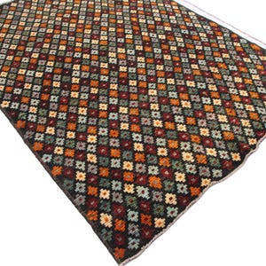 5x8 Abstract Floral Gabbeh Area Rug - Multicolor Afghan Hand Knotted Veg Dyed Wool Gabbeh Area Rug - Bedroom Rug - Rugs for Living Room