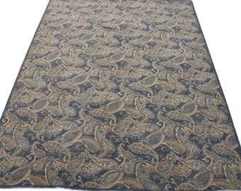 9x12 Blue Floral Area Rug - Persian Style Afghan Hand Knotted Veg Dyes Wool Area Rug - Bedroom Rug - Rug for Living Room - Floral Leaf Rug