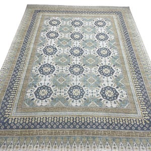 9x12 Ft Persian Area Rug - Multicolor Afghan Hand Knotted Veg Dye Floral Oriental Area Rug - Rug for Living Room - Bedroom Rug