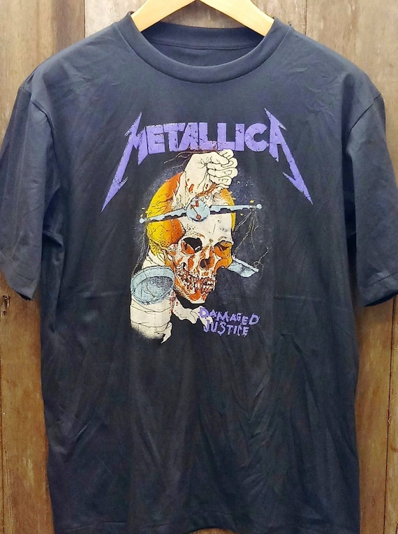 Vintage Metallica Shirt, Metallica Damaged Justic… - image 1
