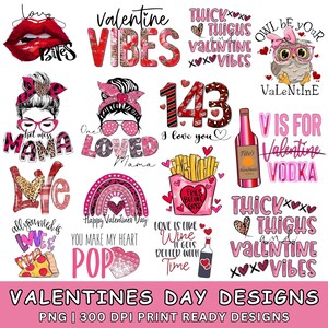 Valentines Day PNG Bundle Romantic Graphics Digital Download
