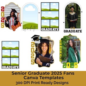 Congrats 2025 Graduate Fans – Editable Canva Templates + How To Guide