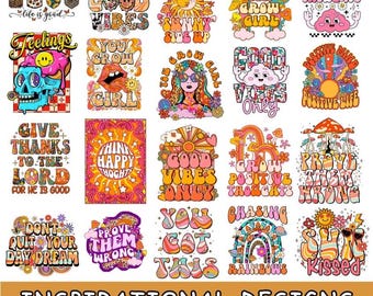 Pacote de designs inspiradores, citações motivacionais, gráficos PNG sublimados