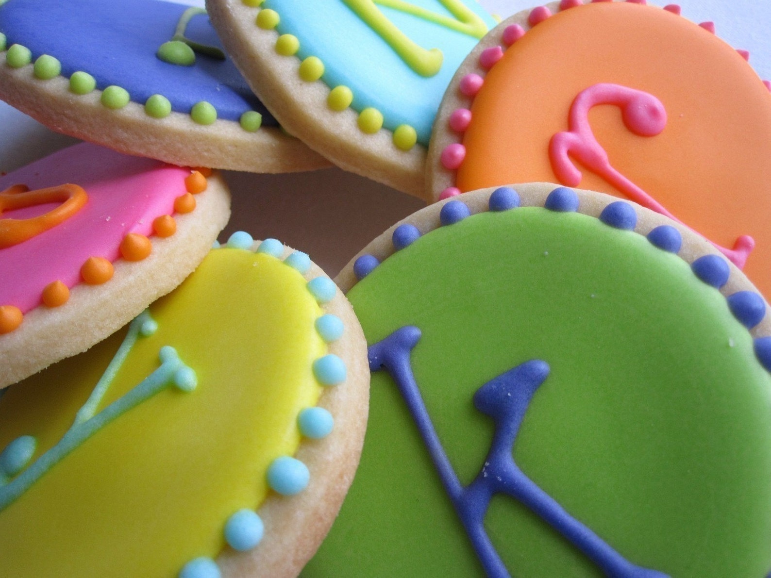 MONOGRAM DOT Sugar Cookie Party Favors 1 Dozen Etsy