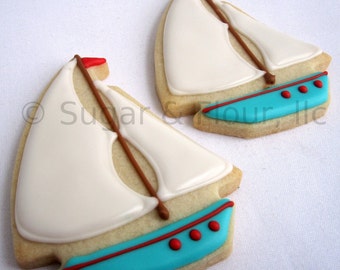 GALLETAS DE AZÚCAR DE VELERO, 12 Galletas de Azúcar Decoradas