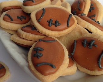 Mini FOOTBALL SUGAR COOKIES, Itty Bitty Sugar Cookies, 1/2 Pound