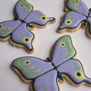 BUTTERFLY SUGAR COOKIES, Sugar Cookie Party Favors, 1 Dozen image 1