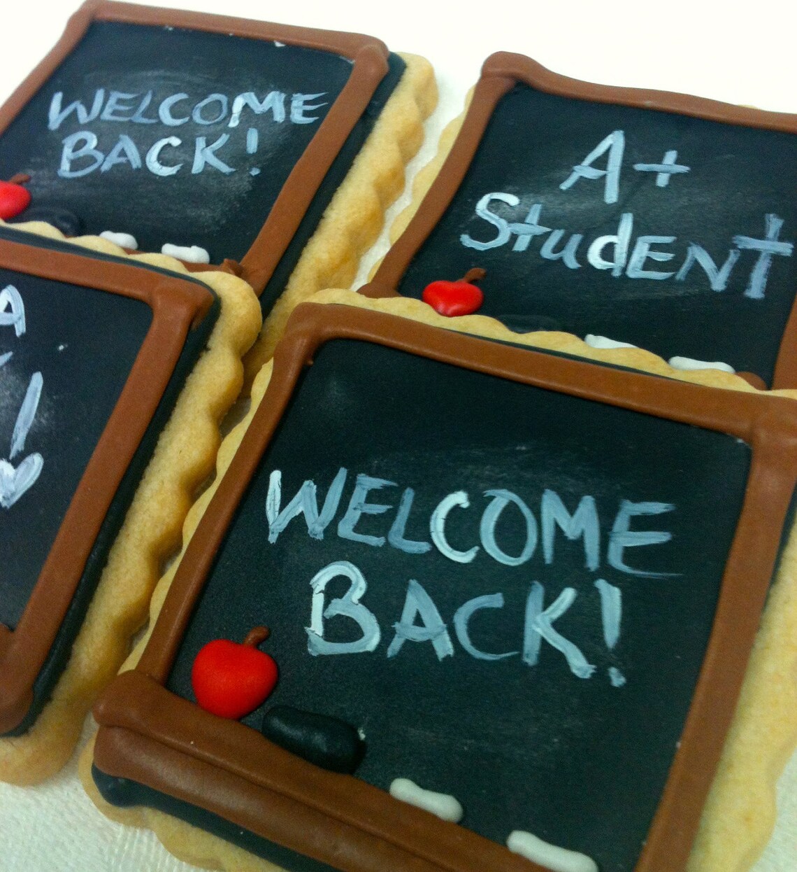 CHALKBOARD SUGAR COOKIES 12 Decorated Sugar Cookies Etsy