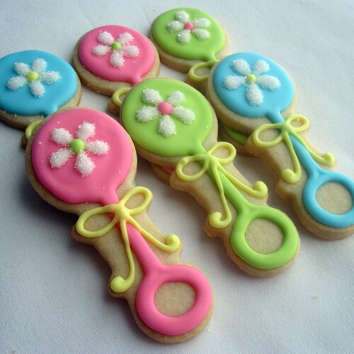 DAISY SUGAR COOKIES 12 Decorated Sugar Cookie Party Favors Etsy