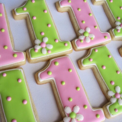 NUMBER ONE Sugar Cookie Birthday Party Favors 1 Dozen - Etsy