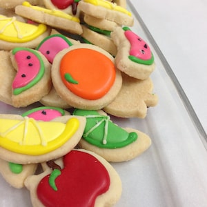 Mini FRUIT SUGAR COOKIES, Itty Bitty Sugar Cookies, 1/2 Pound image 1