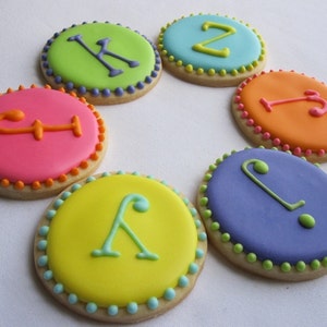 MONOGRAM DOT Sugar Cookie Party Favors, 1 Dozen image 2