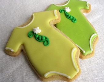 ONESIE SUGAR COOKIES, 12 Favores de Galletas de Azúcar Decoradas