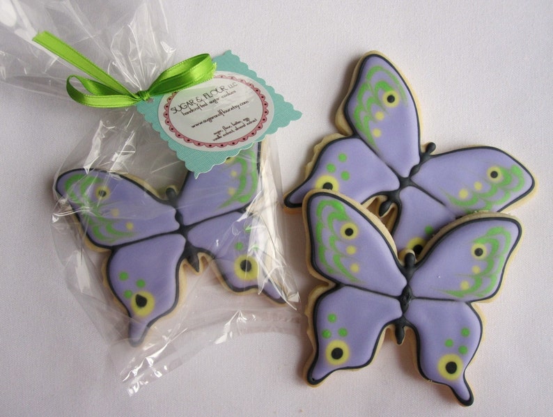 BUTTERFLY SUGAR COOKIES, Sugar Cookie Party Favors, 1 Dozen image 5