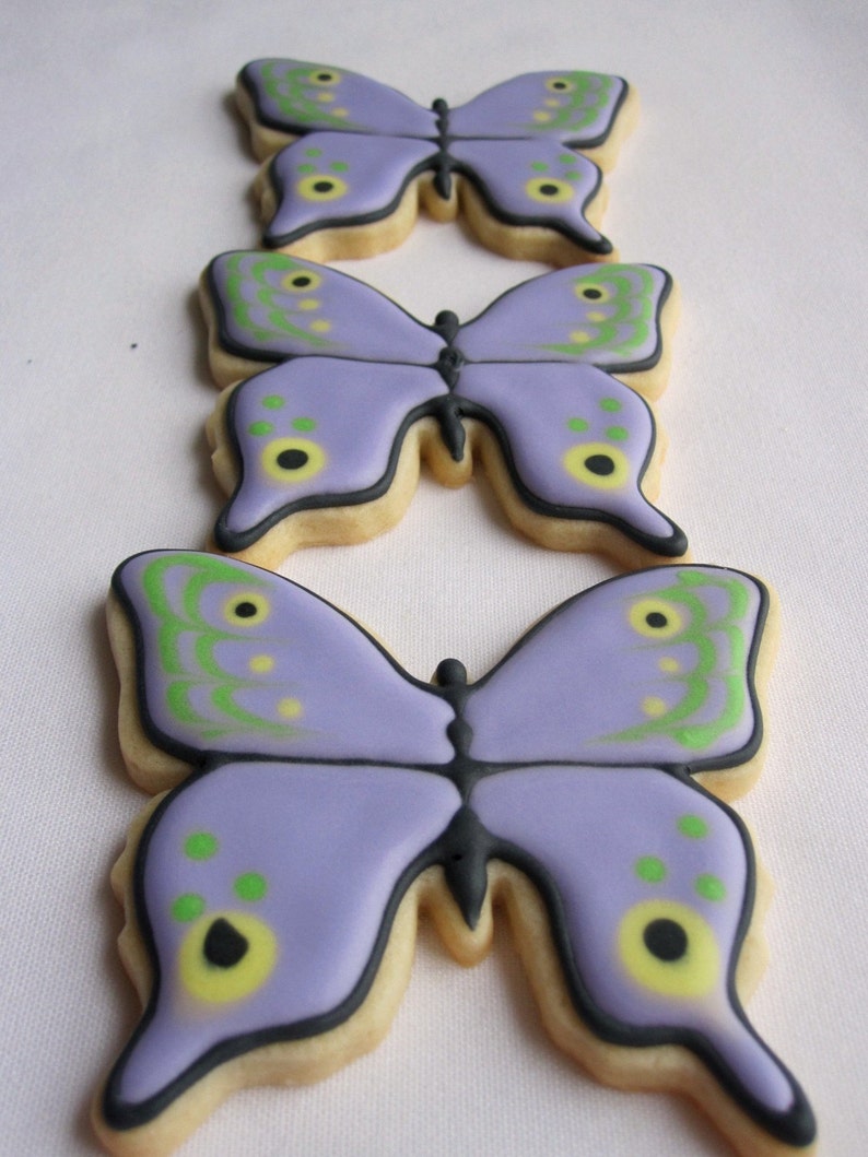 BUTTERFLY SUGAR COOKIES, Sugar Cookie Party Favors, 1 Dozen image 2