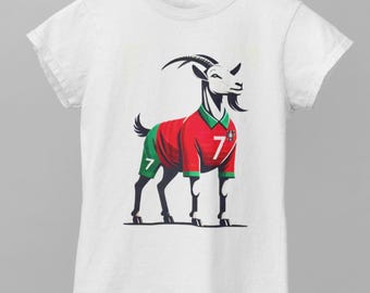 Camiseta de fútbol de Cristiano Ronaldo GOAT: Camiseta de aficionado de Portugal