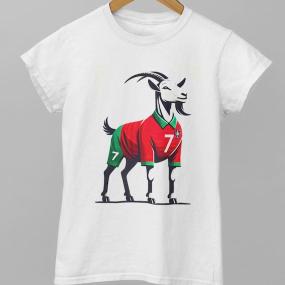 クリスティアーノ・ロナウド GOAT サッカー Tシャツ：ポルトガル代表