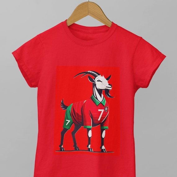 GOAT CR7 ロナウド ポルトガル クリスティアーノ・ロナウド GOAT サッカー Tシャツ：ポルトガル代表