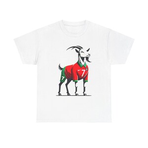 ポルトガルカラーの GOAT ロナウド シャツ。背番号 7 のサッカー