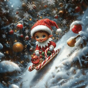 Paquete de aventuras de elfos navideños: 16 notas diarias + carta "He vuelto" (juego imprimible divertido)