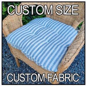Handmade Linen Bench Cushion - Custom Sizes Available - Eco-Friendly Home Decor