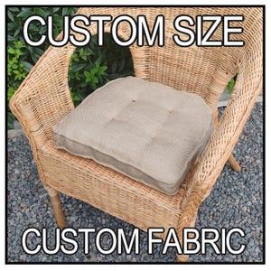 Handmade Linen Bench Cushion - Custom Sizes Available - Eco-Friendly Home Decor