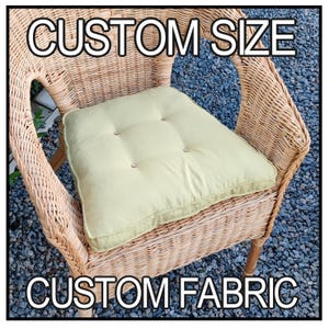 Custom Chair cushions, Window Seat Cushion, Handmade Chair Pad, Foam Seat Cushion