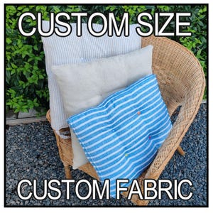 Custom Chair Cushion - Handmade, Personalized Seat Cushion for Dining Chairs, Bench, and More
