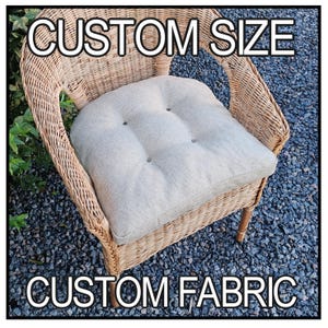 Handmade Linen Bench Cushion - Custom Sizes Available - Eco-Friendly Home Decor