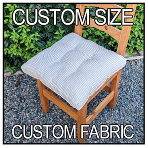 Floor Pillow Cushion, Custom Chair Pad, Handmade Seat Pad
