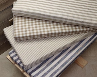 Linen Bench Cushion and Chair Cushion - Window seat cushion - Custom Sizes and Fabrics Available