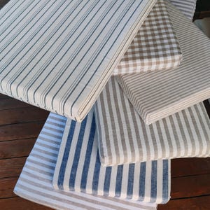 Linen Bench Cushion and Chair Cushion - Window seat cushion - Custom Sizes and Fabrics Available
