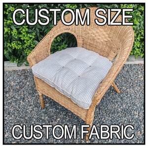 Handmade Linen Bench Cushion - Custom Sizes Available - Eco-Friendly Home Decor