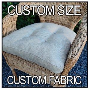 Handmade Linen Bench Cushion - Custom Sizes Available - Eco-Friendly Home Decor