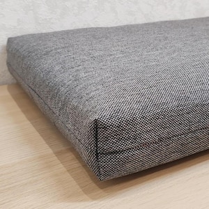 Handmade Linen Bench Cushion - Custom Sizes Available - Eco-Friendly Home Decor