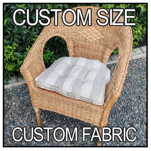 Handmade Linen Bench Cushion - Custom Sizes Available - Eco-Friendly Home Decor