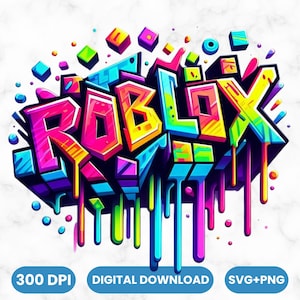 ROBLOX Png, Aquarell Splash Design, hochauflösende Bilder, sofortiger digitaler Download. PNG Format
