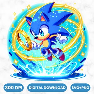 Watercolor Hedgehog Clipart: Cartoon PNG for T-shirts, Mugs (Digital Download)