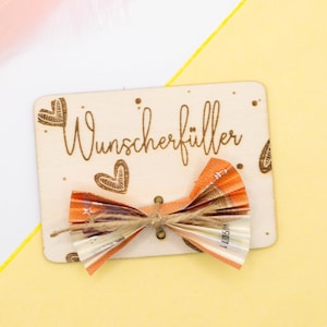 Wunscherfüller/Mini/Geldgeschenk/Holzkarte/Personalisierbar/Herzdesign/Geldgeschenk/Geburtstagsgeschenk/Holz/Lasergravur/Geburtstagskarte