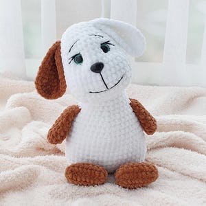 Padrão de cachorro de crochê, FILHOTE DE CACHORRO amigurumi, padrão de cachorrinho, animal de pelúcia adorável, tutorial em PDF em inglês, cachorro fofo de pelúcia, presente de bebê.