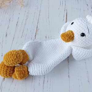 Crochet Duck Lovey Pattern, Baby Lovey Blanket, Crochet Duck Snuggler, Pattern Mallard Duck, Amigurumi Duck Security Blanket, Comforter Duck