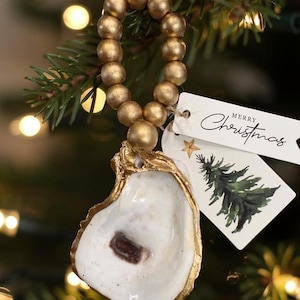 Oyster Shell Holiday Ornaments