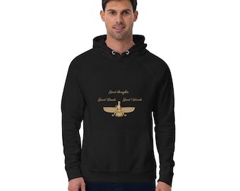 Unisex Öko Kapuzenpullover (Gute Gedanken)