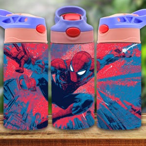 Watercolor Kids 12oz Tumbler Wrap, 2oz Kids Flip Top Sippy Cup Sublimation Design, 12oz Tumbler Design, 12oz Flip Top Cup Wrap, PNG File